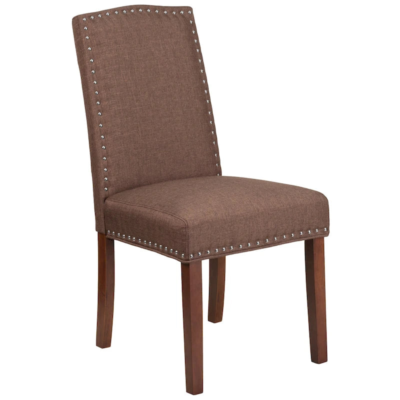 Chaise Parsons avec Clous Décoratifs Argentés (Lot de 2)