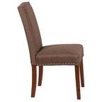 Chaise Parsons avec Clous Décoratifs Argentés (Lot de 2)