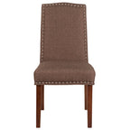 Chaise Parsons avec Clous Décoratifs Argentés (Lot de 2)