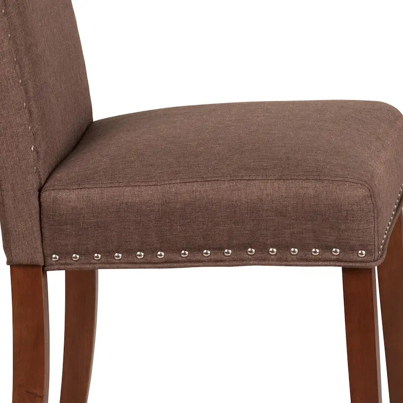 Chaise Parsons avec Clous Décoratifs Argentés (Lot de 2)