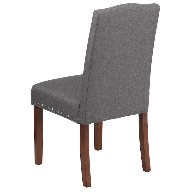 Chaise Parsons avec Clous Décoratifs Argentés (Lot de 2)