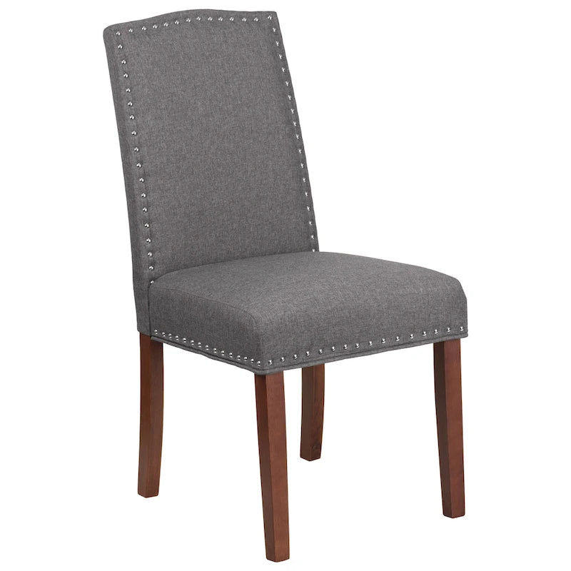Chaise Parsons avec Clous Décoratifs Argentés (Lot de 2)
