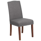 Chaise Parsons avec Clous Décoratifs Argentés (Lot de 2)