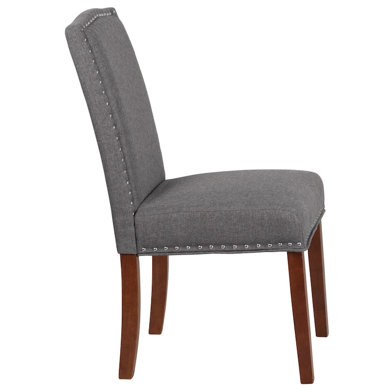 Chaise Parsons avec Clous Décoratifs Argentés (Lot de 2)