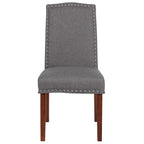 Chaise Parsons avec Clous Décoratifs Argentés (Lot de 2)
