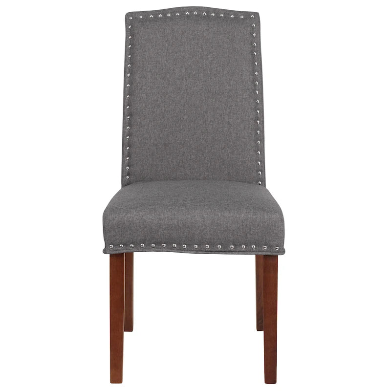 Chaise Parsons avec Clous Décoratifs Argentés (Lot de 2)