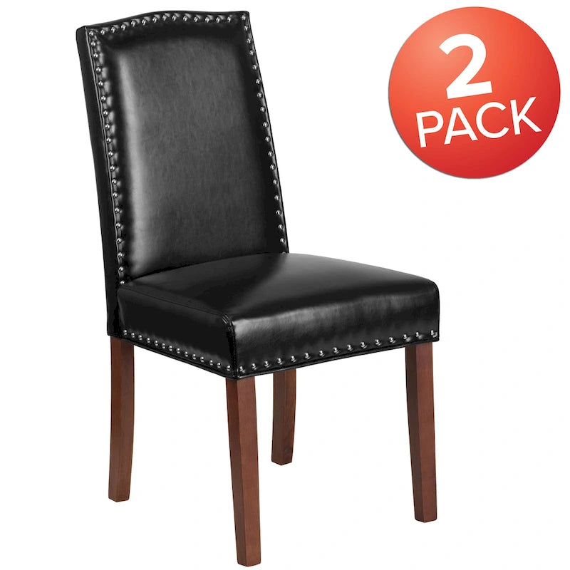 Chaise Parsons avec Clous Décoratifs Argentés (Lot de 2)