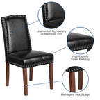 Chaise Parsons avec Clous Décoratifs Argentés (Lot de 2)