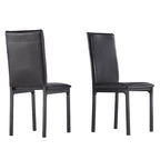 Ensemble de salle à manger 5 pièces en métal avec plateau imitation marbre et chaises rembourrées