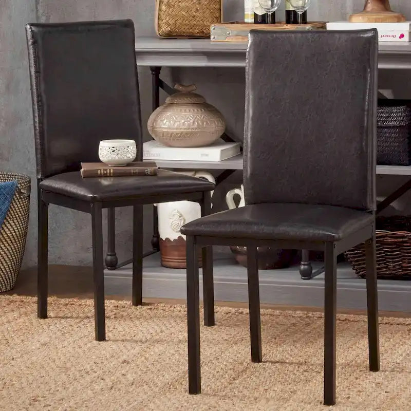 Ensemble de salle à manger 5 pièces en métal avec plateau imitation marbre et chaises rembourrées