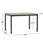 Ensemble de salle à manger 5 pièces en métal avec plateau imitation marbre et chaises rembourrées