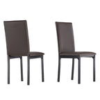 Ensemble de salle à manger 5 pièces en métal avec plateau imitation marbre et chaises rembourrées