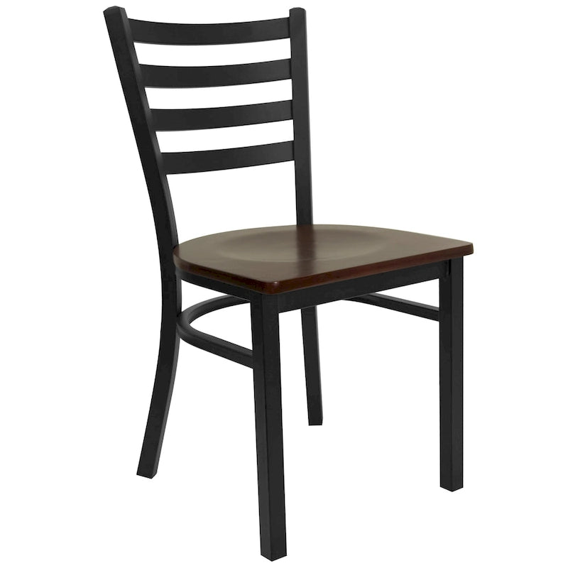 Chaise de restaurant en métal à dossier échelle - 16,5L x 17P x 32,25H - 16,5L x 17P x 32,25H