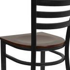 Chaise de restaurant en métal à dossier échelle - 16,5L x 17P x 32,25H - 16,5L x 17P x 32,25H