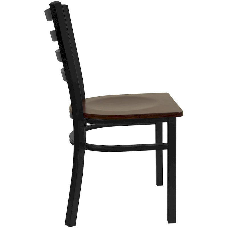Chaise de restaurant en métal à dossier échelle - 16,5L x 17P x 32,25H - 16,5L x 17P x 32,25H