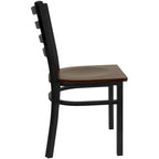 Chaise de restaurant en métal à dossier échelle - 16,5L x 17P x 32,25H - 16,5L x 17P x 32,25H