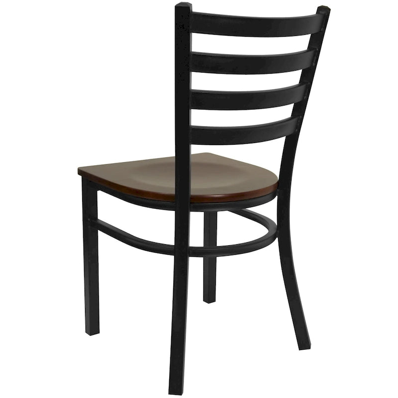 Chaise de restaurant en métal à dossier échelle - 16,5L x 17P x 32,25H - 16,5L x 17P x 32,25H