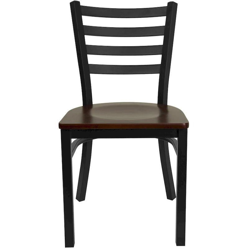 Chaise de restaurant en métal à dossier échelle - 16,5L x 17P x 32,25H - 16,5L x 17P x 32,25H