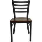 Chaise de restaurant en métal à dossier échelle - 16,5L x 17P x 32,25H - 16,5L x 17P x 32,25H
