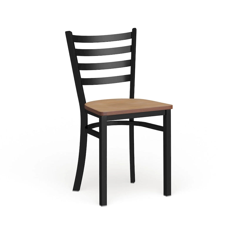 Chaise de restaurant en métal à dossier échelle - 16,5L x 17P x 32,25H - 16,5L x 17P x 32,25H