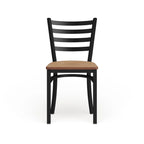 Chaise de restaurant en métal à dossier échelle - 16,5L x 17P x 32,25H - 16,5L x 17P x 32,25H