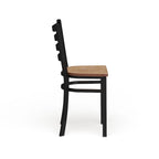 Chaise de restaurant en métal à dossier échelle - 16,5L x 17P x 32,25H - 16,5L x 17P x 32,25H