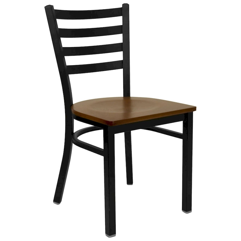 Chaise de restaurant en métal à dossier échelle - 16,5L x 17P x 32,25H - 16,5L x 17P x 32,25H