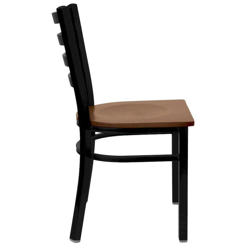 Chaise de restaurant en métal à dossier échelle - 16,5L x 17P x 32,25H - 16,5L x 17P x 32,25H