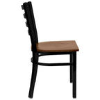 Chaise de restaurant en métal à dossier échelle - 16,5L x 17P x 32,25H - 16,5L x 17P x 32,25H