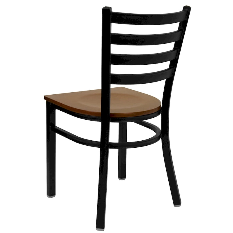 Chaise de restaurant en métal à dossier échelle - 16,5L x 17P x 32,25H - 16,5L x 17P x 32,25H