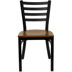 Chaise de restaurant en métal à dossier échelle - 16,5L x 17P x 32,25H - 16,5L x 17P x 32,25H