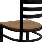 Chaise de restaurant en métal à dossier échelle - 16,5L x 17P x 32,25H - 16,5L x 17P x 32,25H