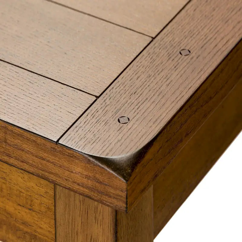 Table de salle à manger 36x60 en chêne rustique - Table de cuisine de style ferme en bois massif