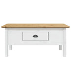 Table basse en pin massif - Table d'appoint rustique pour salon