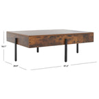 Table basse ronde en bois - Table d'appoint rustique pour salon