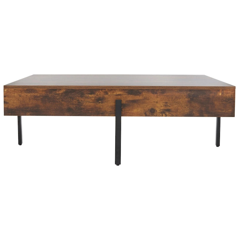 Table basse ronde en bois - Table d'appoint rustique pour salon