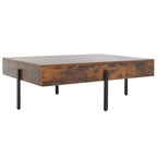 Table basse ronde en bois - Table d'appoint rustique pour salon