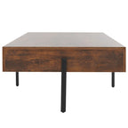 Table basse ronde en bois - Table d'appoint rustique pour salon