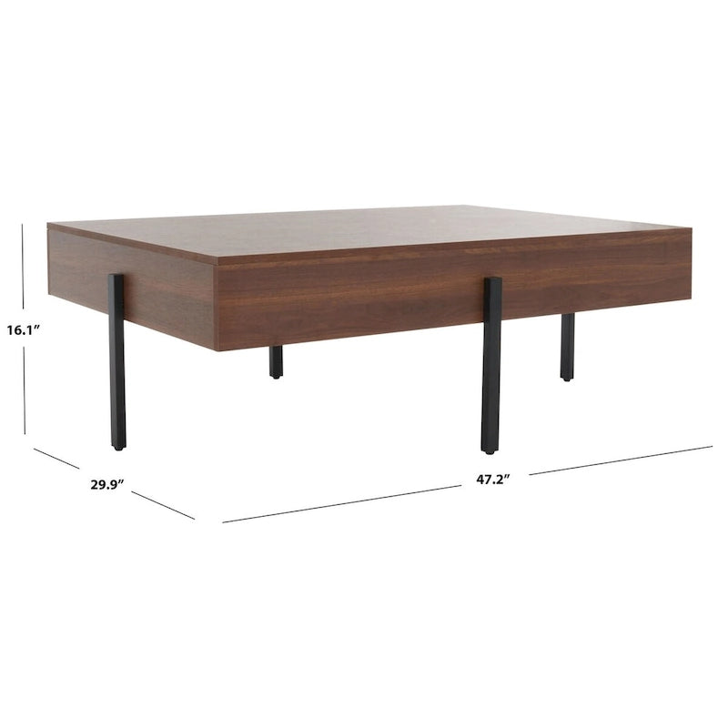 Table basse ronde en bois - Table d'appoint rustique pour salon