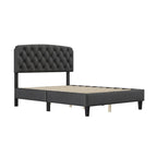 Tête de lit capitonnée réglable – Lin de polyester capitonné, Grand lit/Très grand lit