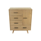 Commode Contemporaine en Noyer - Meuble de Rangement Moderne pour Chambre à Coucher