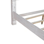 Chambre à coucher 4 pièces blanc et tabac – Lit à panneaux, commode, miroir et table de nuit