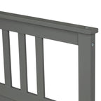 Lit plateforme en bois massif avec tête et pied de lit à panneaux – Aucun sommier tapissier requis, simple/double