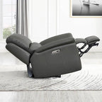 Canapé inclinable électrique zéro gravité avec appui-tête réglable - Cuir pleine fleur, 3 places