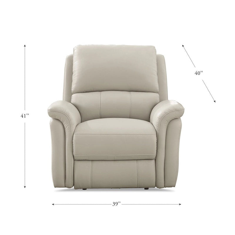 Canapé inclinable électrique zéro gravité avec appui-tête réglable - Cuir pleine fleur, 3 places