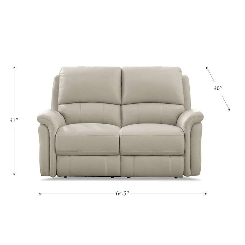 Canapé inclinable électrique zéro gravité avec appui-tête réglable - Cuir pleine fleur, 3 places