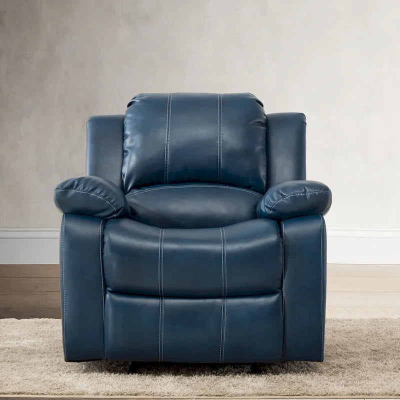 Fauteuil inclinable en similicuir pour salon - Siège rembourré, inclinaison douce