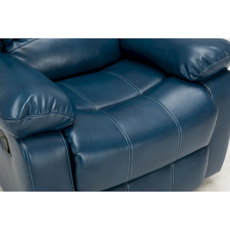 Fauteuil inclinable en similicuir pour salon - Siège rembourré, inclinaison douce