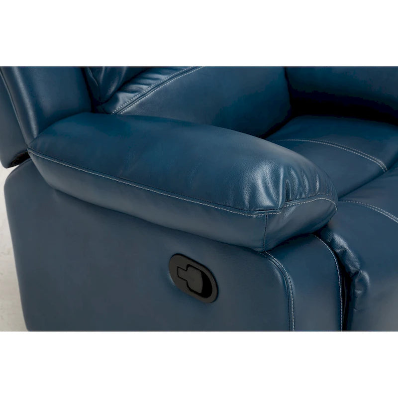Fauteuil inclinable en similicuir pour salon - Siège rembourré, inclinaison douce