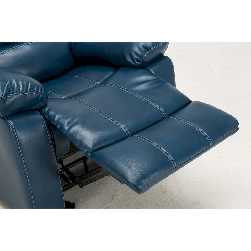 Fauteuil inclinable en similicuir pour salon - Siège rembourré, inclinaison douce